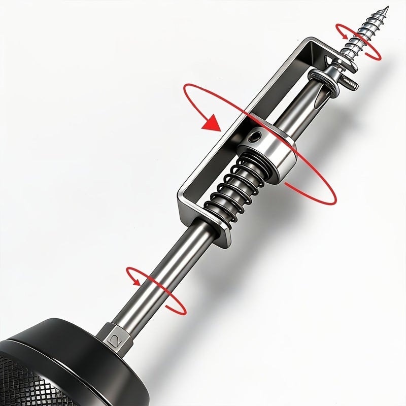 Spring Loaded Screw Holder Bit 1 Set Anti Drop Single Hand Operation Tool for Electricians Mechanics DIY Home Repair Universal - Image 1