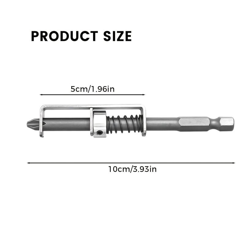 Spring Loaded Screw Holder Bit 1 Set Anti Drop Single Hand Operation Tool for Electricians Mechanics DIY Home Repair Universal - Image 4