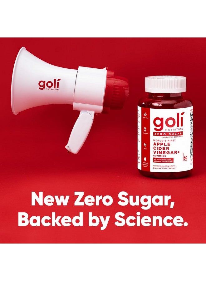 Goli جولي زيرو سكر خل التفاح جومي - فيتامين ب12، بروبيوتيك لمعالجة الانتفاخ. بدون محليات صناعية، بدون كحول سكر. نباتي، قائم على النباتات، غير معدل وراثيًا، خالي من الجلوتين وخالي من الجيلاتين. - Image 5