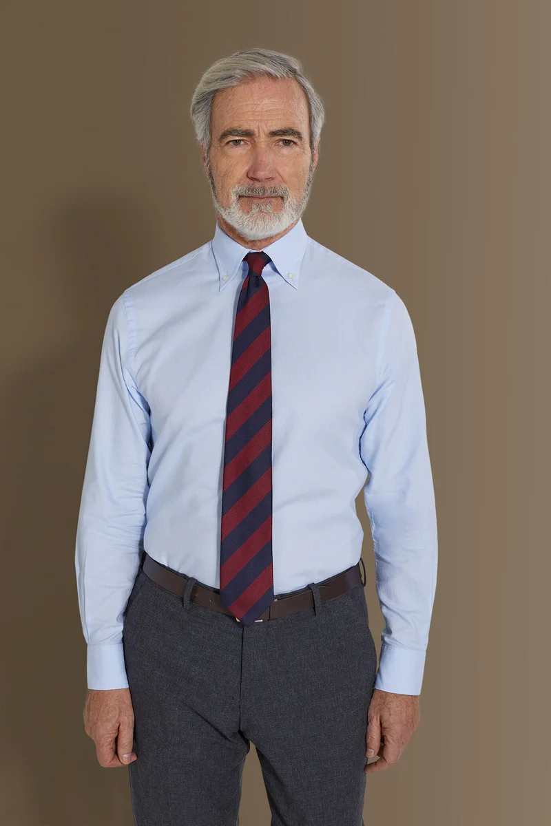 Doppelganger Button down shirt superlight oxford fabric - LT Sky