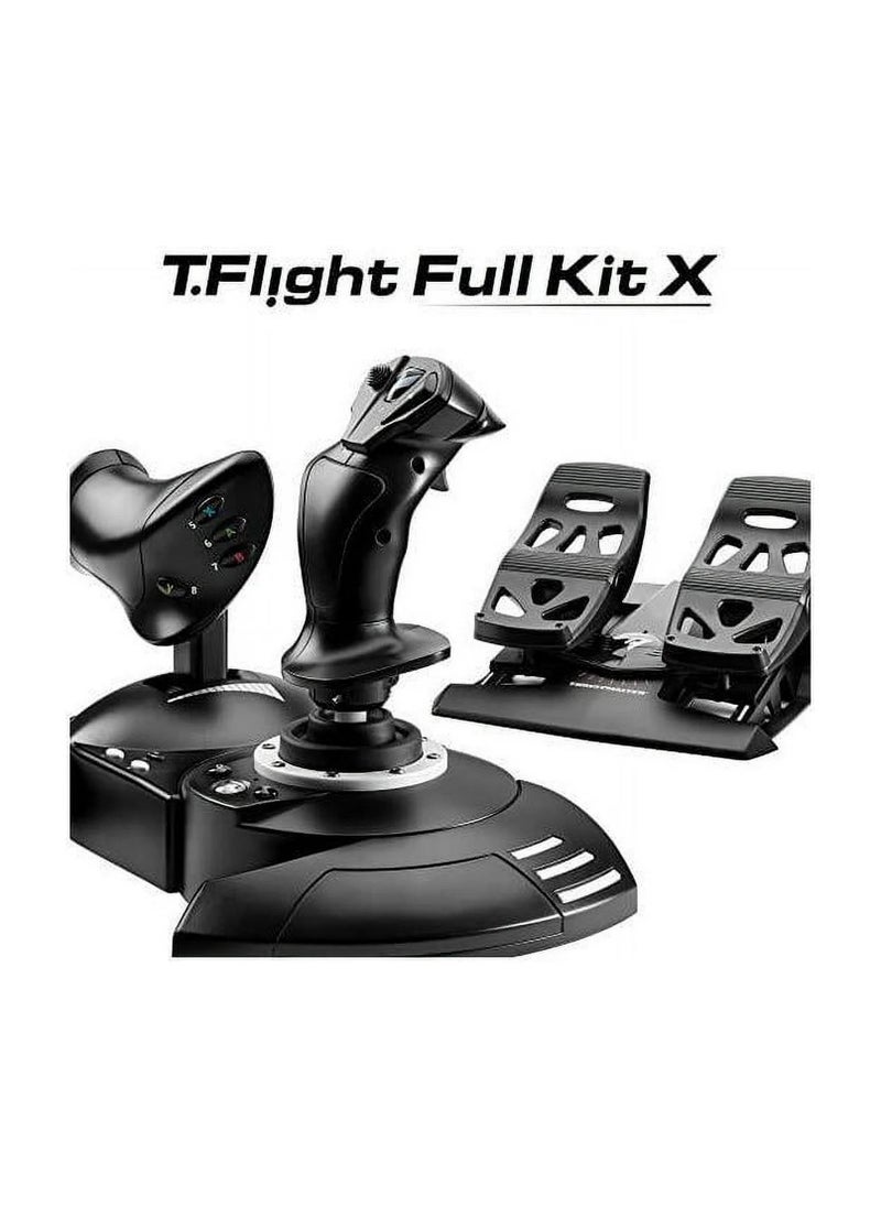T.Flight Full Kit X: Complete Kit for Flight Simulation, Joystick and Detachable Throttle, Rudder Pedals with Slide Rails, Compatible with Xbox Series X|S, Xbox One and PC  - Image 1
