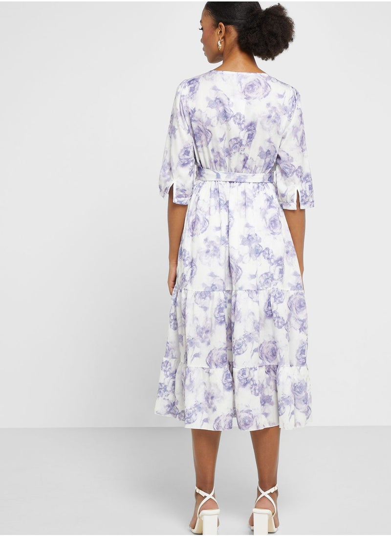 ELLA - Floral Printed Dress - Image 1