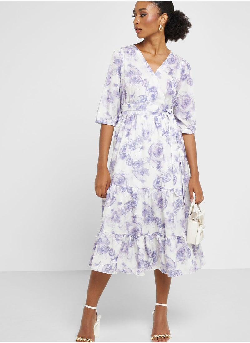 ELLA - Floral Printed Dress - Image 1
