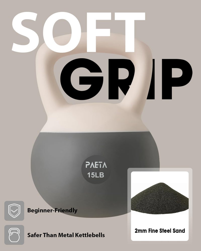 PAETA Soft Kettlebell for Home Gym â€“ Anti-Slip Grip & Wide Handle Design, Soft-Sided Cushioned Base Kettlebell, Soft Kettlebell set for Strength Training - Ideal for Men, Women, 20lbs Green - Image 3