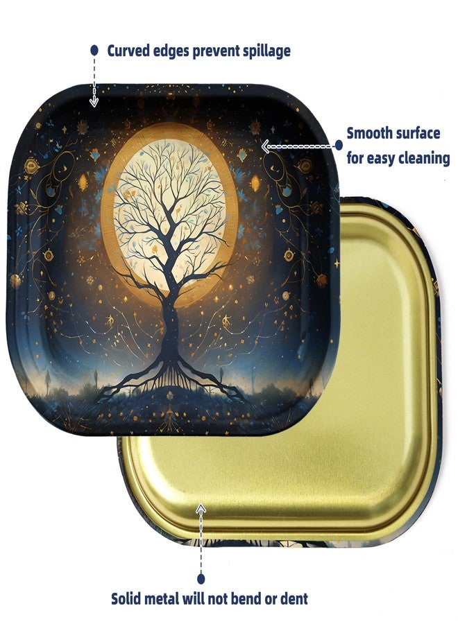 PYSEA Small Metal Tray with Magnetic Lid, Cute Decorative Tray, Ideal Storage for Home or Travel, 7 x 5.5 Inches (Black Yellow) - Image 4