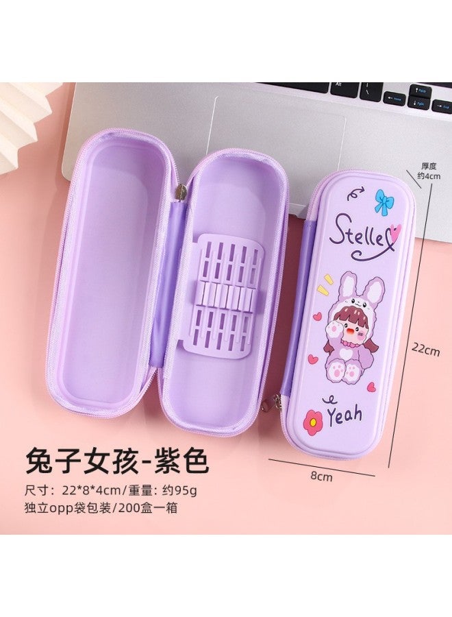 Primary School Student Stationery Box Pencil Case Large Capacity Double Layer Cartoon High-looking Boy And Girl Anti-fall And Wear-resistant Pencil Case - Image 1