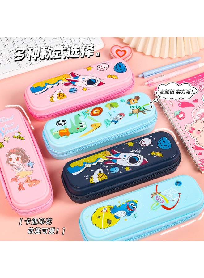 Primary School Student Stationery Box Pencil Case Large Capacity Double Layer Cartoon High-looking Boy And Girl Anti-fall And Wear-resistant Pencil Case - Image 2