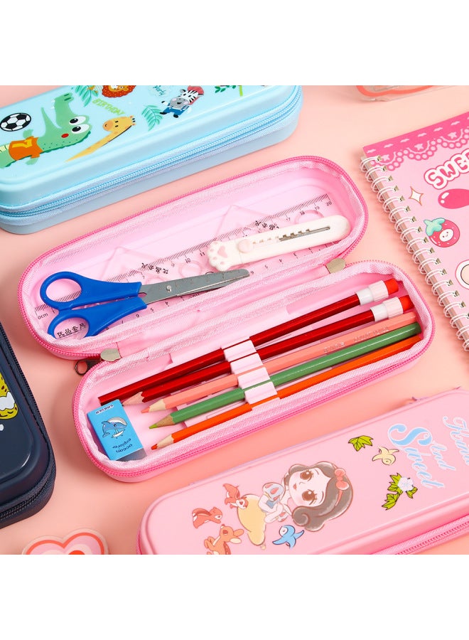 Primary School Student Stationery Box Pencil Case Large Capacity Double Layer Cartoon High-looking Boy And Girl Anti-fall And Wear-resistant Pencil Case - Image 3