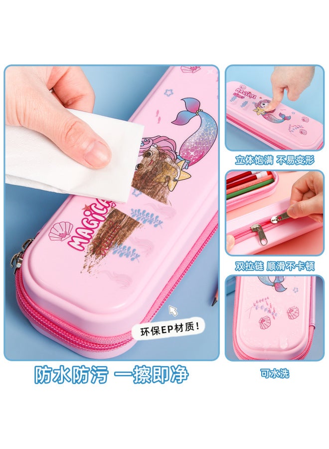 Primary School Student Stationery Box Pencil Case Large Capacity Double Layer Cartoon High-looking Boy And Girl Anti-fall And Wear-resistant Pencil Case - Image 4