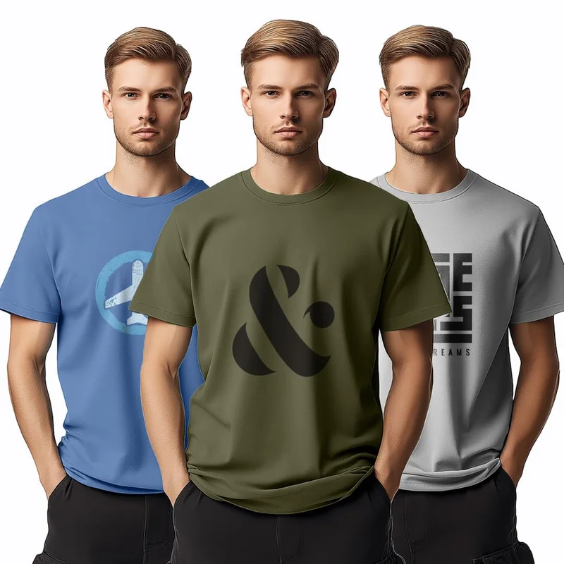 NOBERO NOBERO Cotton T-Shirts Combo Pack for Men