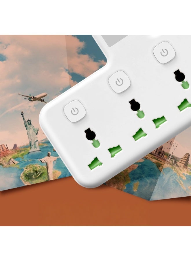 Multi-Outlet UK Plug Adapter With 3 Sockets, USB-C, USB Ports, LED Night Light and Wireless Charging - Image 3