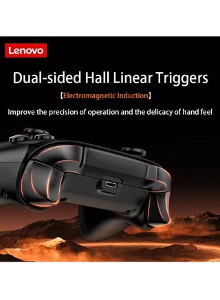 Lenovo S02 Wireless Bluetooth Gamepad Wired/BT/2.4G Tri-Mode Left and Right Dual Hall Triggers Support Switch/Pc/IOS Android/TV,Black - view 3