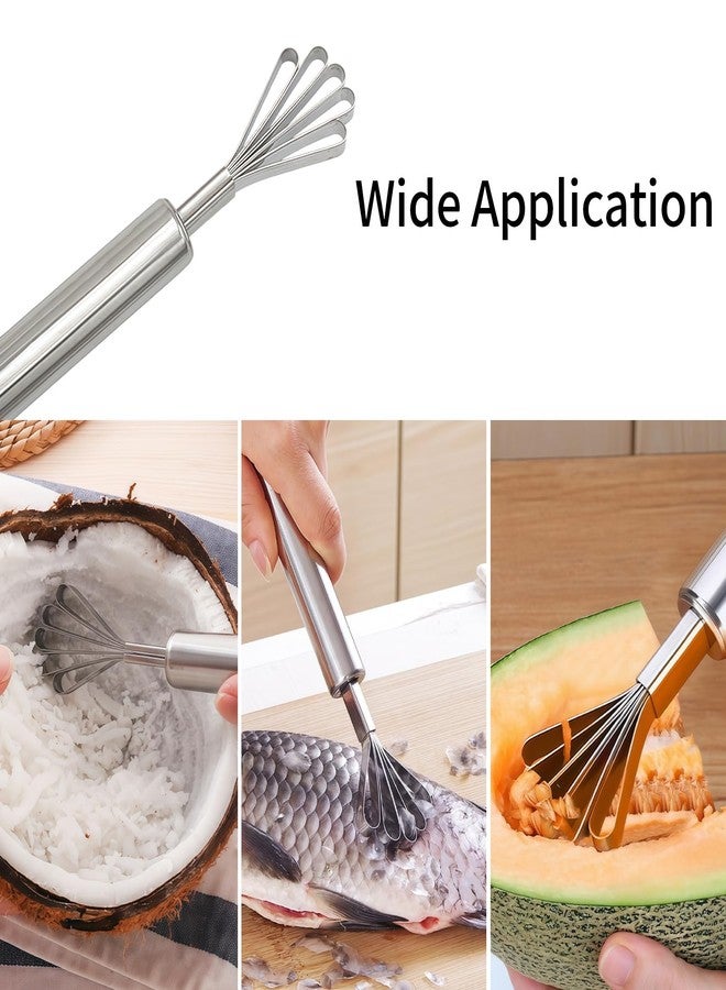 HPMAISON Coconut Opener Tool Set Safe & Easy Coconuts Tool to Open Young & Mature Coconuts with Stainless Steel Coconut Grater Scraper Rubber Mallet Meat Removal Coco Nut Opener Silicone Mat Straw Bag - Image 4