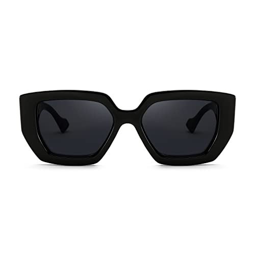 FEISEDY Oversized Square Sunglasses for Women Men Thick Frame Shades B4074 - Image 3