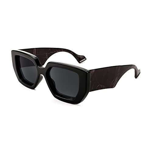 FEISEDY Oversized Square Sunglasses for Women Men Thick Frame Shades B4074 - Image 1