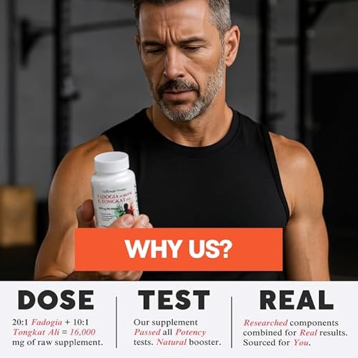 TODICAMP Fadogia Agrestis 20:1 with Tongkat Ali 1000mg Complex Longjack Tongkat Ali Extract with Fadogia Agrestis 600mg Supplement - 60 Days Supply - Image 4