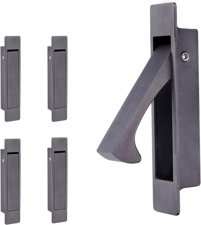 Dontay PULL 02 Pocket Door Pull Handle, Edge Pull, Professional Stainless Steel 304, Flush Mount for Sliding Door, Gun Grey, 5 - Image 1