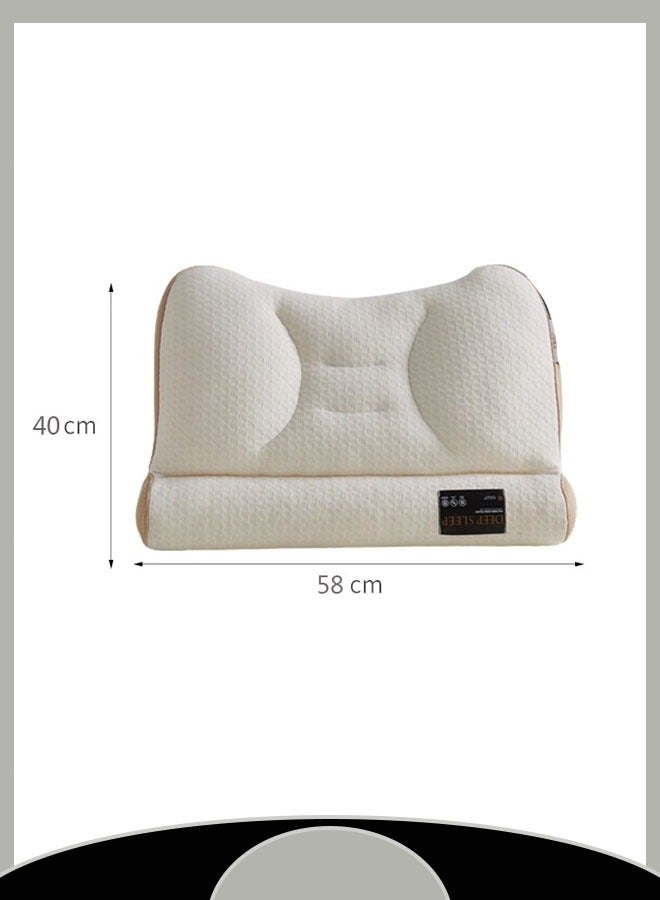 Bed Pillow For Sleeping Pillow For Neck And Shoulder Pain Relief Hose Filling Breathable Partition Design Fabric And Dense Stitching  Support Overall Machine Wash - Image 2