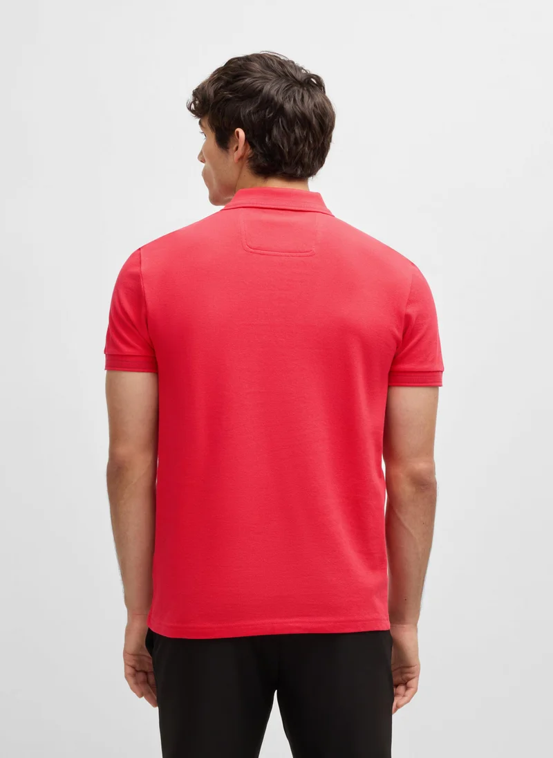 بوس Paddy polo shirt in cotton piqué with logo undercollar