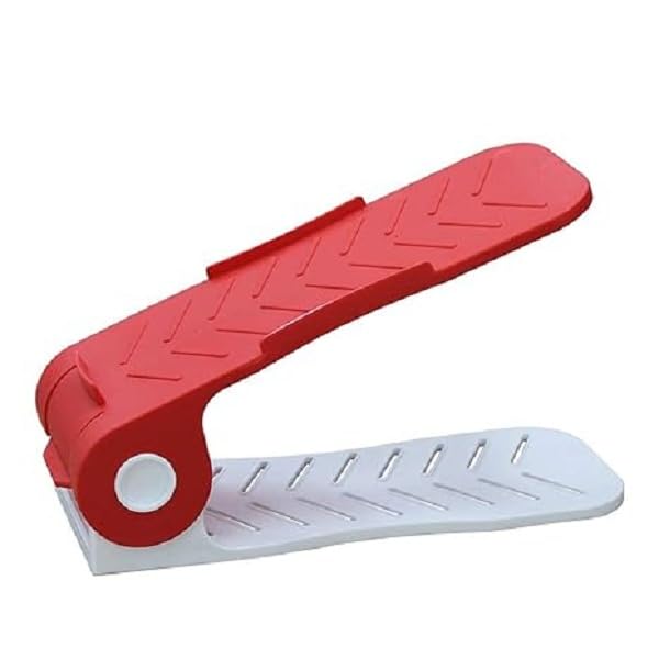 Gadgets HUB Plastic Shoe Slot Organizer Space Saver Double Deck Shoe Rack Adjustable Shoe Holder (Pack of 2)