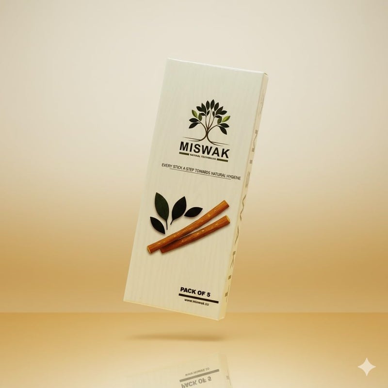 MISWAK عصي المسواك - عبوة من 5 عصي فرشاة أسنان طبيعية مع حامل مفرغ | عصي السواك للأسنان | خشب البيلو الأصيل (سلفادورا بيرسيكا) | تبييض الأسنان وتقوية اللثة - Image 4
