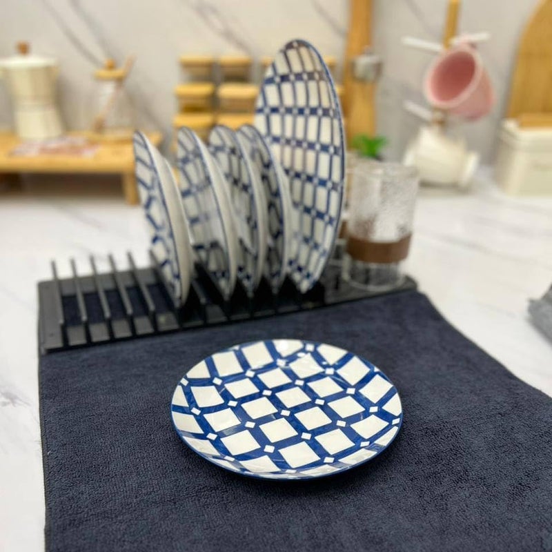 UMBRA Kitchen Dish Drying Rack and Mat Set, Grey Silicone - Image 3