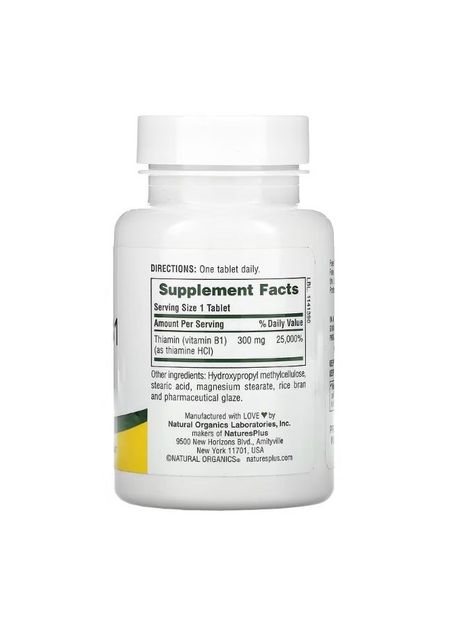 NaturesPlus Vitamin B1 300 mg 90 Tablets - Image 2