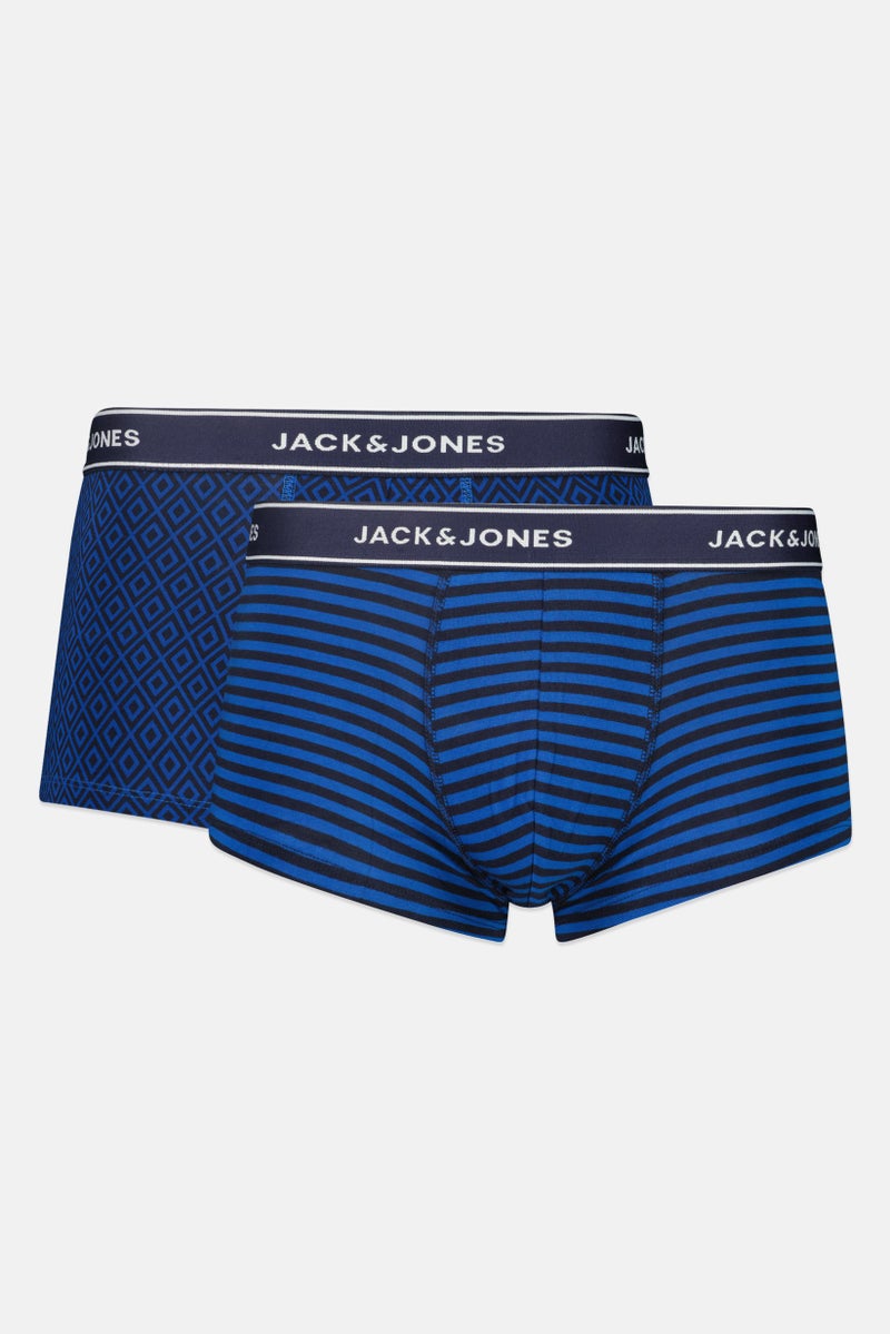 Jack Jones Men 2 Piece Brand Logo Boxer Trunks, Multicolor - Image 1