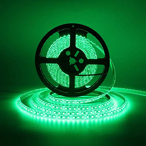 SUPERNIGHT 600 LEDs Light Strip Waterproof, SUPERNIGHT 16.4FT Green LED Rope Lighting Flexible Tape Decorate for Bedroom Boat Car TV backlighting Holidays Party (Green) - Image 1