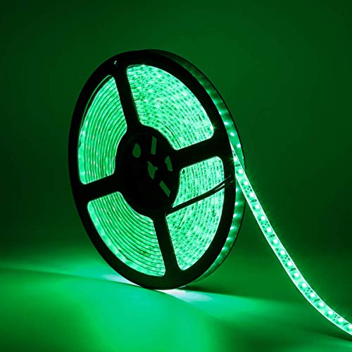 SUPERNIGHT 600 LEDs Light Strip Waterproof, SUPERNIGHT 16.4FT Green LED Rope Lighting Flexible Tape Decorate for Bedroom Boat Car TV backlighting Holidays Party (Green) - Image 3