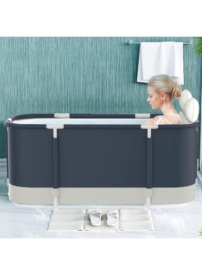 WALALLA Large Waterproof Portable Non-Inflatable Folding Soaking Spa Bathtub Barrel, Household Shower Bathing Tubs, Bathroom Family Separate SPA Tub for Adults and Kid - Image 1