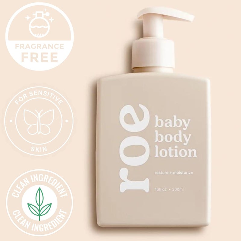 Roe Wellness Baby Lotion Moisturizer FragranceFree Great For Sensitive Skin Lightweight Moisturizing Lotion For Babies Infants Kids and More - Image 4