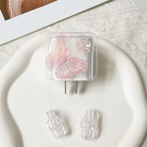 FACTOTECH Protective Charger Case for iPhone 18W 20W iPhone 16 15 14 13 12 11 Pro Max Charging Cable Charger Protective Cover Data Cable Protective Sleeve-Flower Butterfly - Image 4
