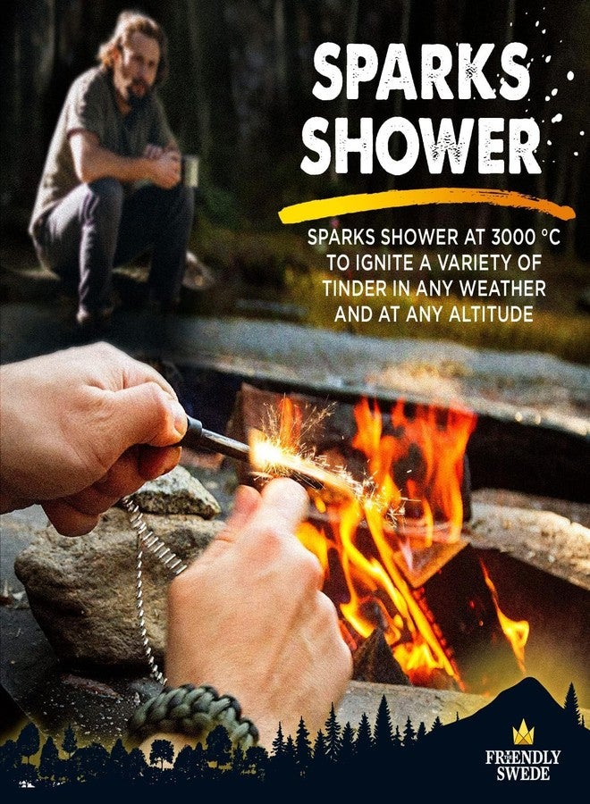 The Friendly Swede Magnesium Alloy Emergency Easy Grip Fire Starter 2 Pack - Image 3