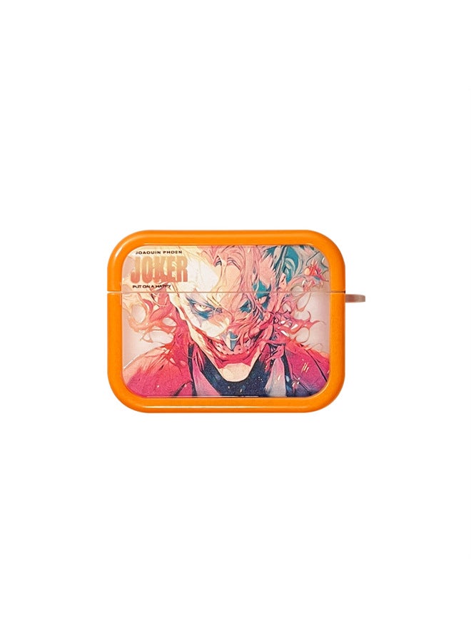 Loquat Applicable To AirPods Pro2 Earphone Cover Two-in-one Cartoon Soft Case For Apple1/2/3 Generation Wireless Bluetooth Cross-border-Color:Two-in-one Soft Shell-orange Bottom Clown-Model:AirPods Pro2 (p  - Image 1