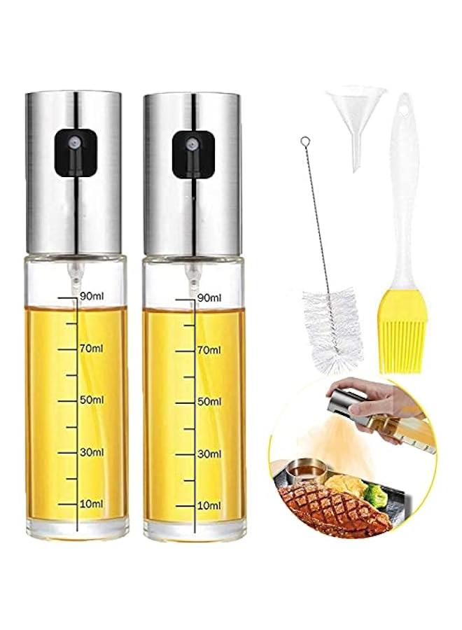 FYLX Oil Sprayer for Cooking2  Olive Oil SprayerGl Oil Spray Bottle with MeasurementKitchen GadgetsSuitable for kitchen BakingSaladGrillingFryingPortable 100ml Control Pot - Image 1