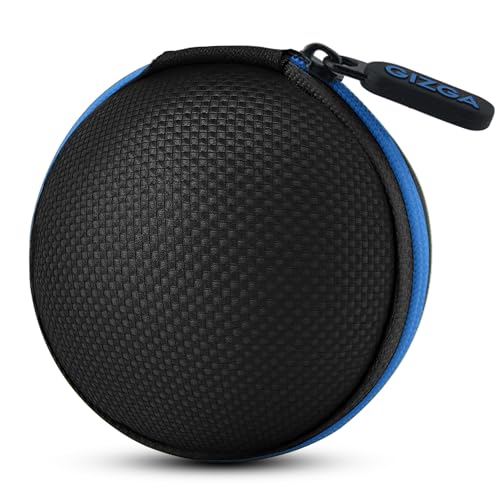 GIZGA essentials Earphone Carrying Case, Multi-Purpose Pocket Storage Travel Organizer for Earphones, Headset, Pen Drives, SD Cards, Shock-Proof Ballistic Nylon, Soft Fabric, Mesh Pocket, Blue - Image 1