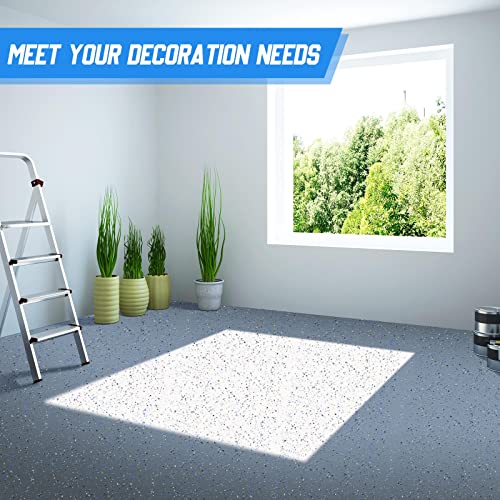 Fabbay 9 Kg/ 20 lb Decorative Color Chips Garage Floor Epoxy Kit Blend Paint Flakes Concrete Floor Coatings for Garage Paint Interior Exterior Walls(Black White Gray) - Image 4