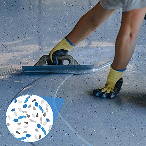 Fabbay 9 Kg/ 20 lb Decorative Color Chips Garage Floor Epoxy Kit Blend Paint Flakes Concrete Floor Coatings for Garage Paint Interior Exterior Walls(Black White Gray) - Image 5