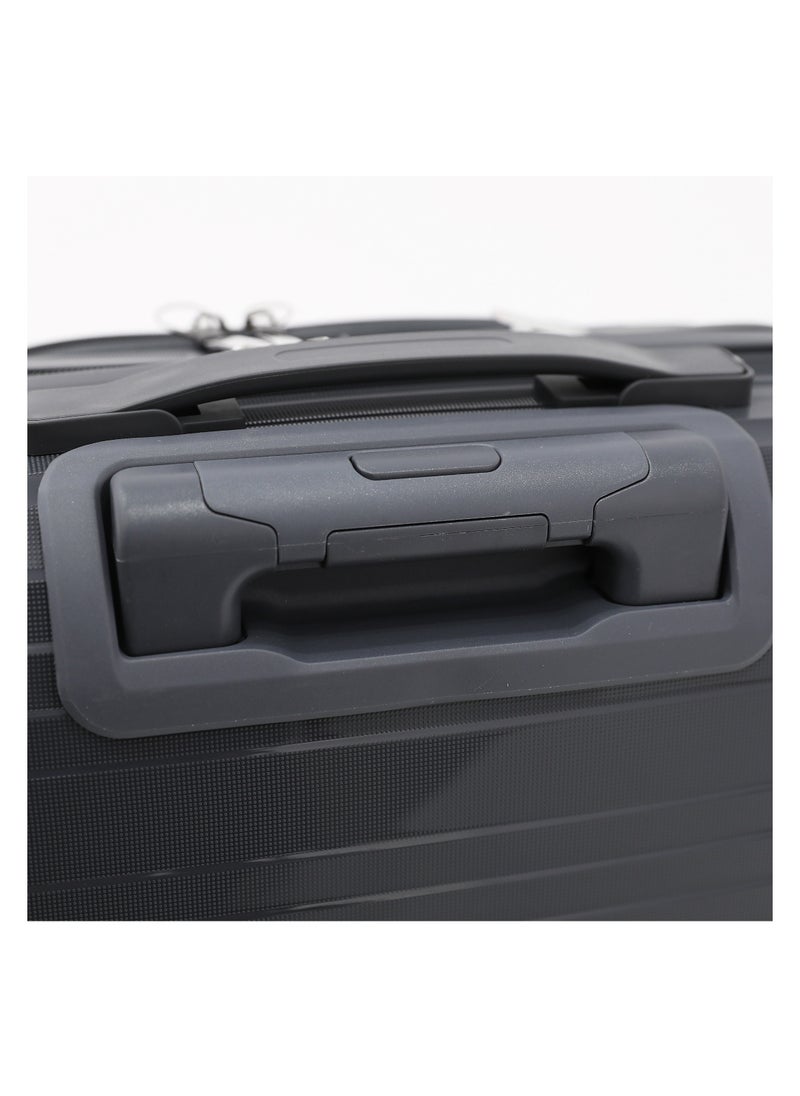 GIORDANO Unbreakable Hardshell PP Luggage Trolley Bag 20 inch Cabin Size With Double Spinner Wheels,Grey  - Image 3