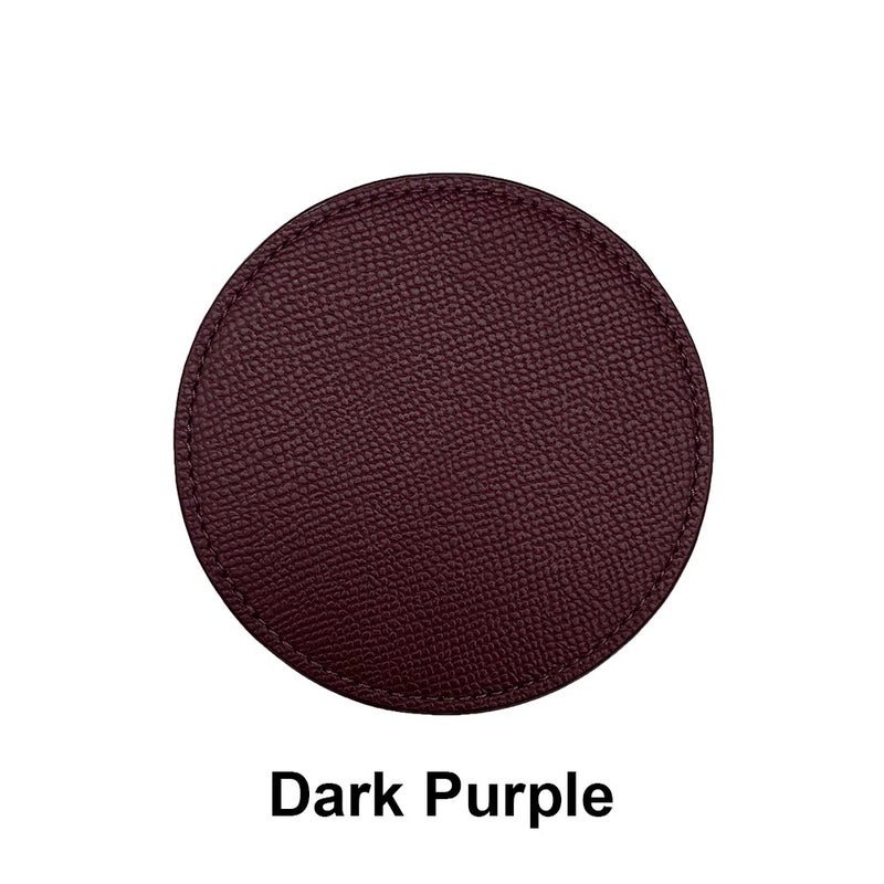 Y&D Round Table Soft PU Leather Coasters – Colorful Epsom Drink Coaster Set for Tea & Coffee Cups with Promotional Printing, Non-Slip Blank Mat for Home & Office - Image 1