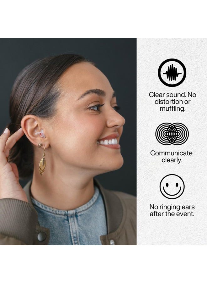 EarPeace Concert Ear Plugs - Reusable High Fidelity Earplugs - Hearing Protection for Music Festivals, DJs, Musicians, Motorcycles, Raves, Work & Airplane Noise Reduction - Standard, Black Case - Image 3