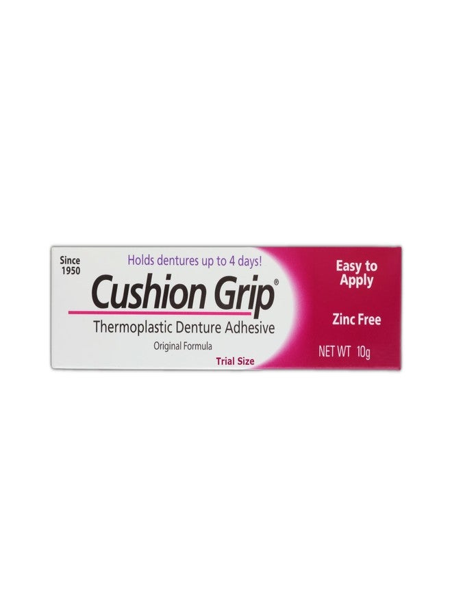 Cushion Grip Thermoplastic Denture Adhesive, 0.35 oz (Travel Size) | Refits and Tightens Loose Dentures for Up to 4 Days | Non-Glue, Zinc-Free, Waterproof Formula, Acts Like a Soft Denture Reliner - Image 1