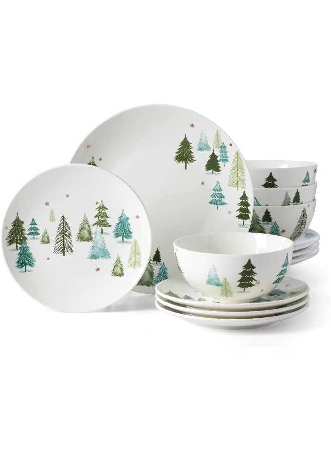 Lenox Balsam Lane 12Piece Dinnerware Set 1755 LB Green - Image 1