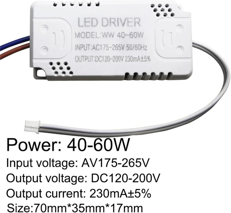 محرك LED ذو تيار ثابت 230 مللي أمبير 8-24 واط 24-40 واط 40-60 واط 60-80 واط 80-120 واط 100-150 واط، 1 قطعة (8-24 واط) - Image 4