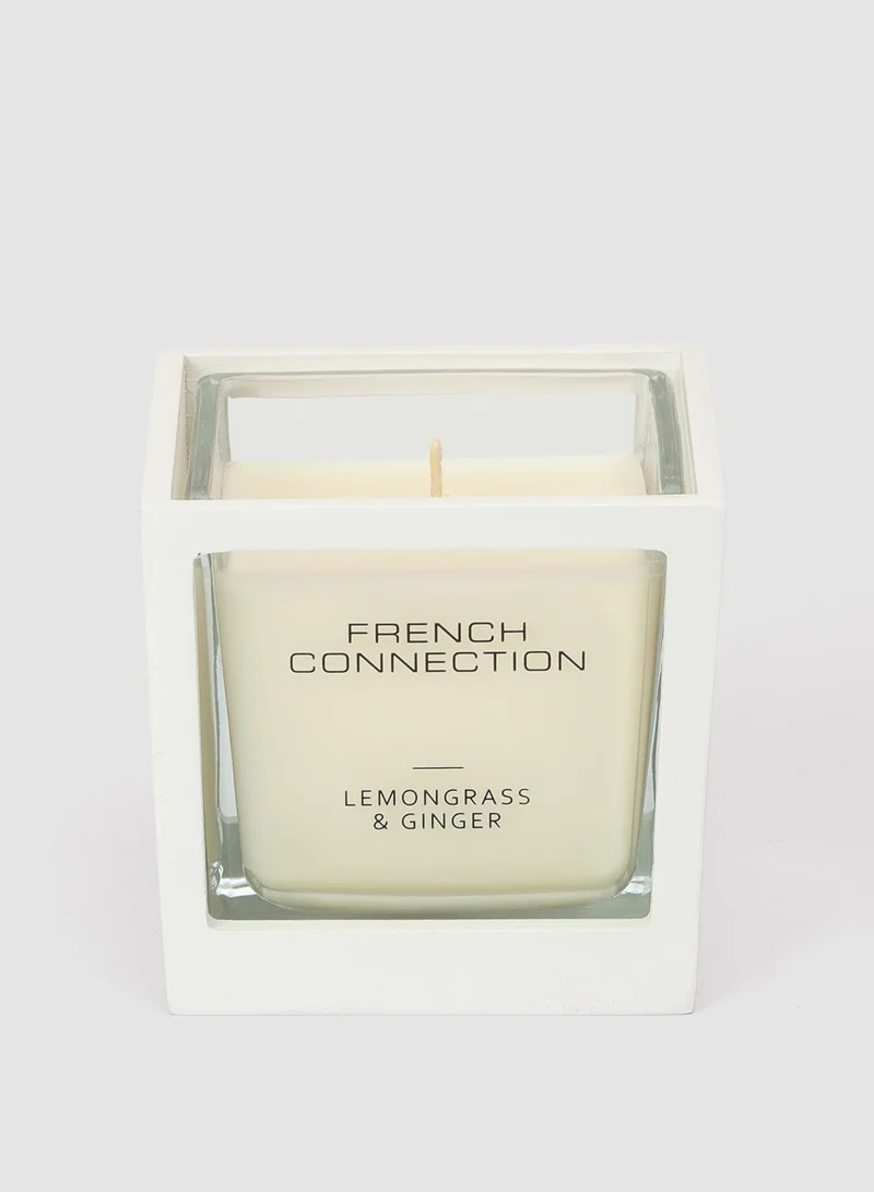 فرنش كونكشن شمعة خشب أبيض بالليمون والزنجبيل ٢٠٠ جرام