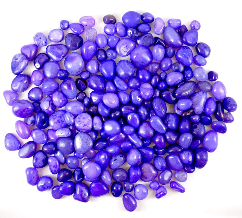 Schmick 3 Kg Purple Onyx Pebbles Stones for Decoration Decorative Pebbles Stones Vase Fillers Pebbles for Table and Home Decor 3 Kg Purple Onyx - Image 1