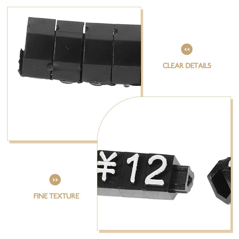 10Pcs Black Jewelry Price Tags With White Numbers Adjustable Display Stands For Retail Store - Image 4