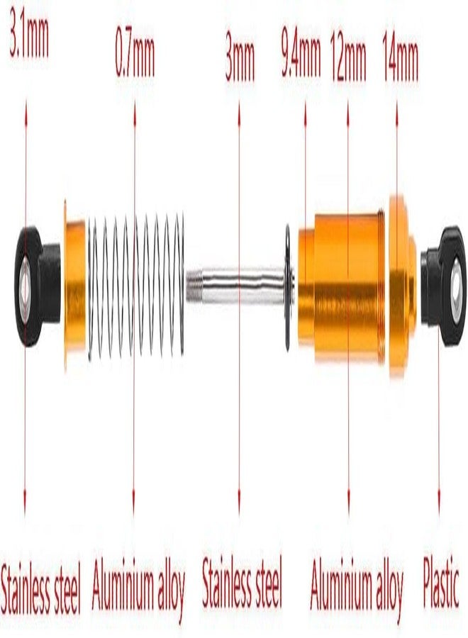 G.T.R RC RCQQPS 4pcs Aluminum Big Bore Shocks for 1/10 RC Crawler LCG Chassis Gspeed V3 Element Enduro SCX10 TRX4 Gamde R1 Comp Builds DIY (Black 95mm 4pcs) - Image 5