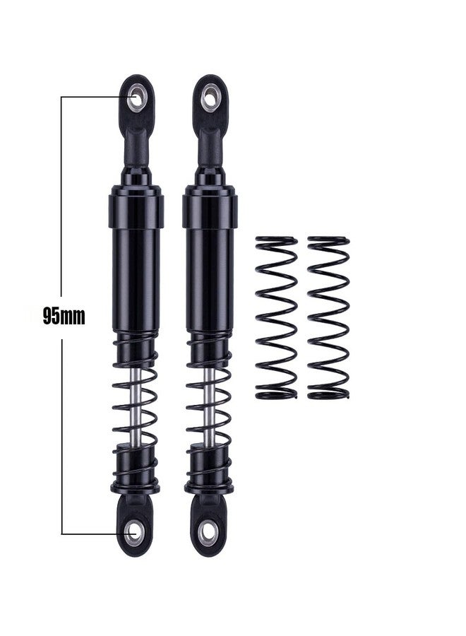 G.T.R RC RCQQPS 4pcs Aluminum Big Bore Shocks for 1/10 RC Crawler LCG Chassis Gspeed V3 Element Enduro SCX10 TRX4 Gamde R1 Comp Builds DIY (Black 95mm 4pcs) - Image 3
